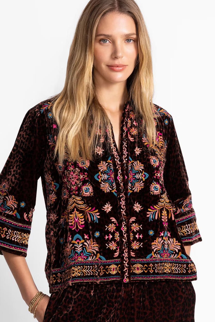 KIMONO SLEEVE TOP - BRANDI Johnny was jilli boutique jwla atlanta velvet