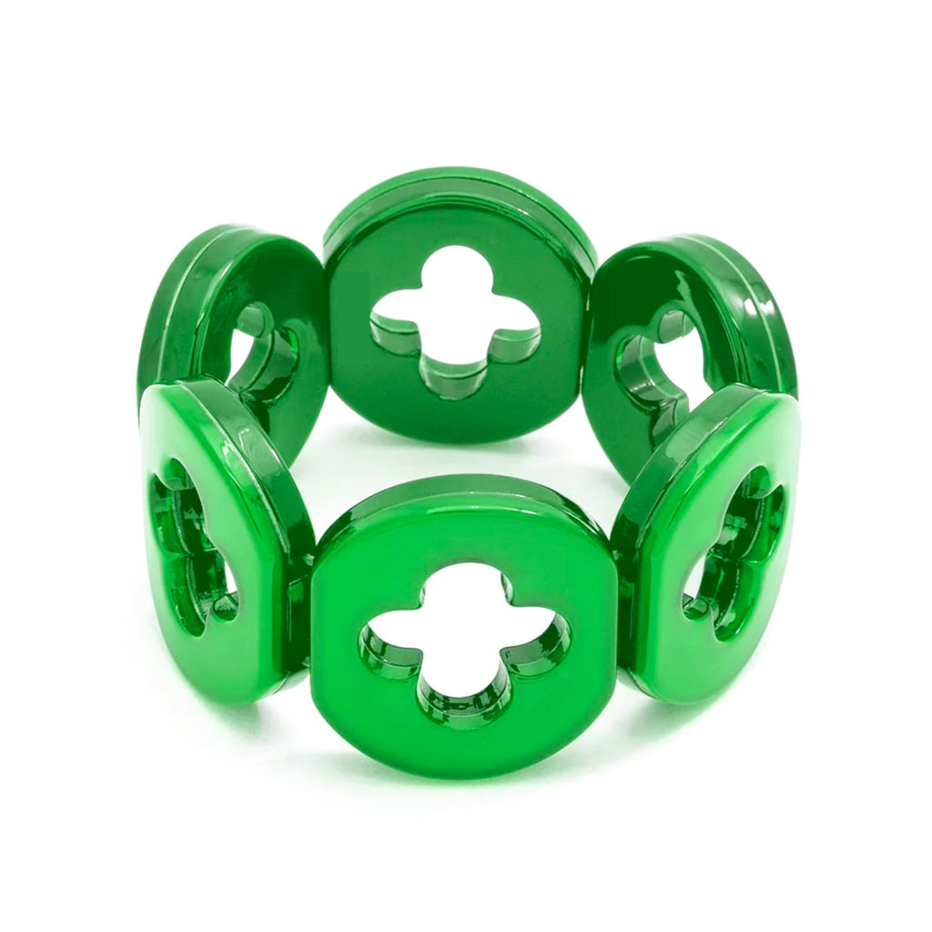 Resin Clover Bracelet Green – Jilli Boutique