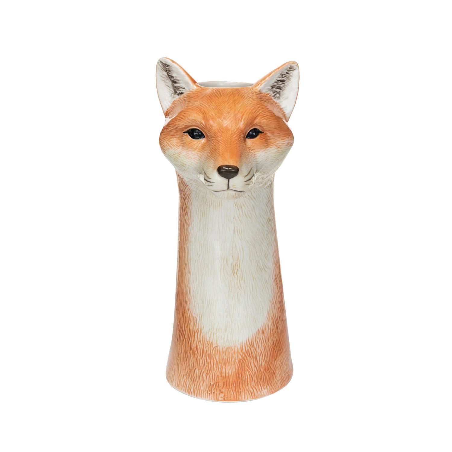 Hand-Painted Stoneware Fox Vase Jilli Boutique creative co op anthropologie