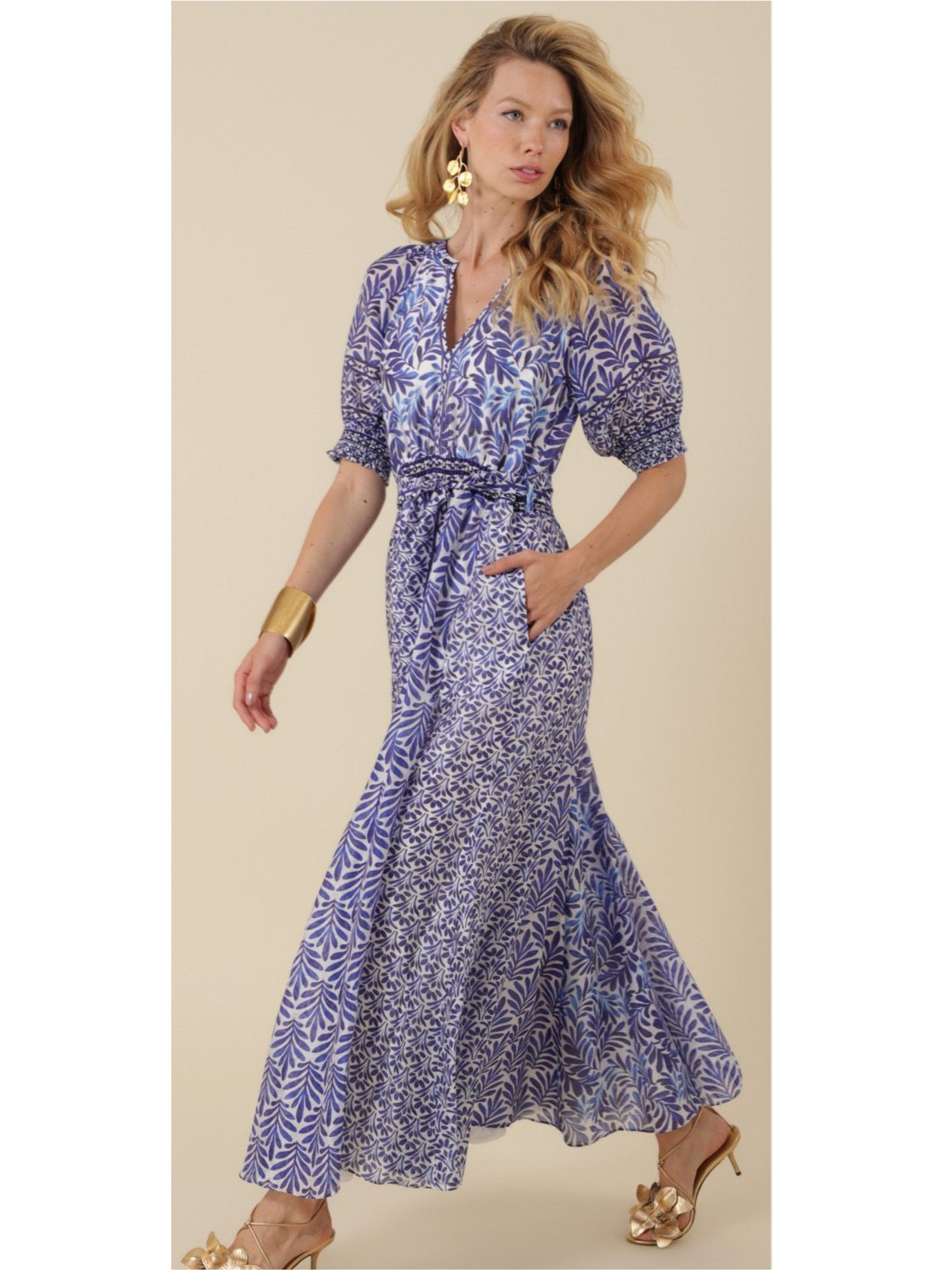 Estella Organza Maxi Dress by Hale Bob jilli boutique
