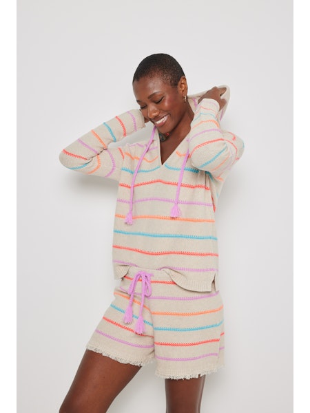 Lisa Todd Jilli Boutique Quick Stitch Hoodie Almond