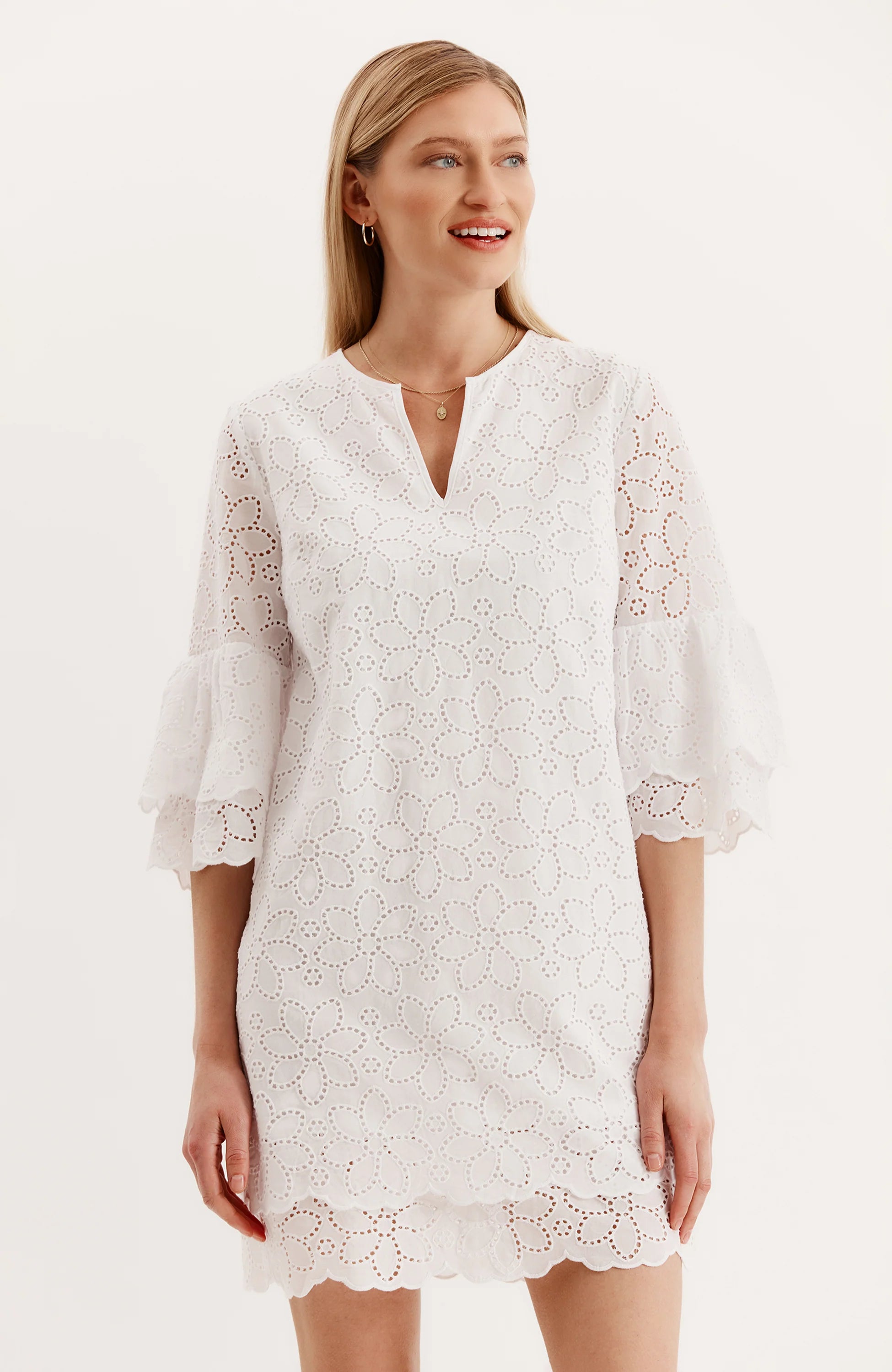 Christa Eyelet Tunic by Tyler Boe