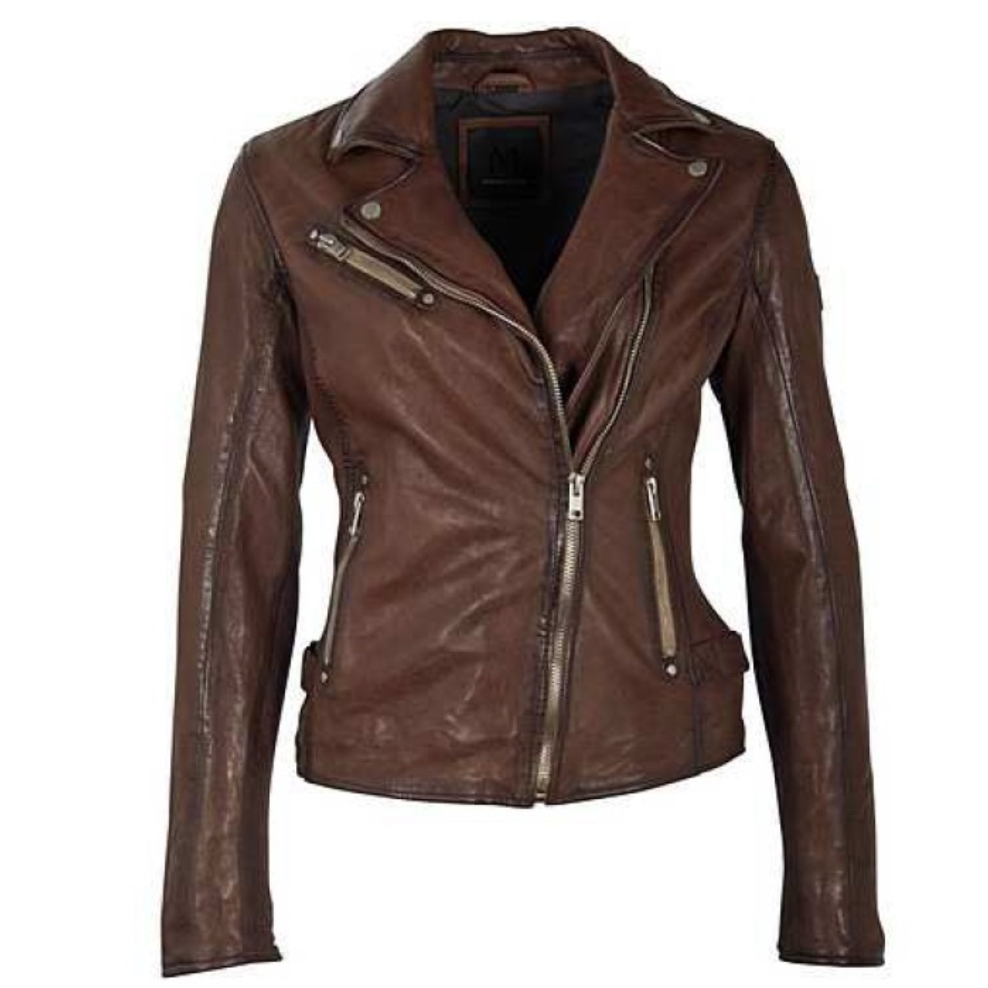 mauritius leather jacket peace sign