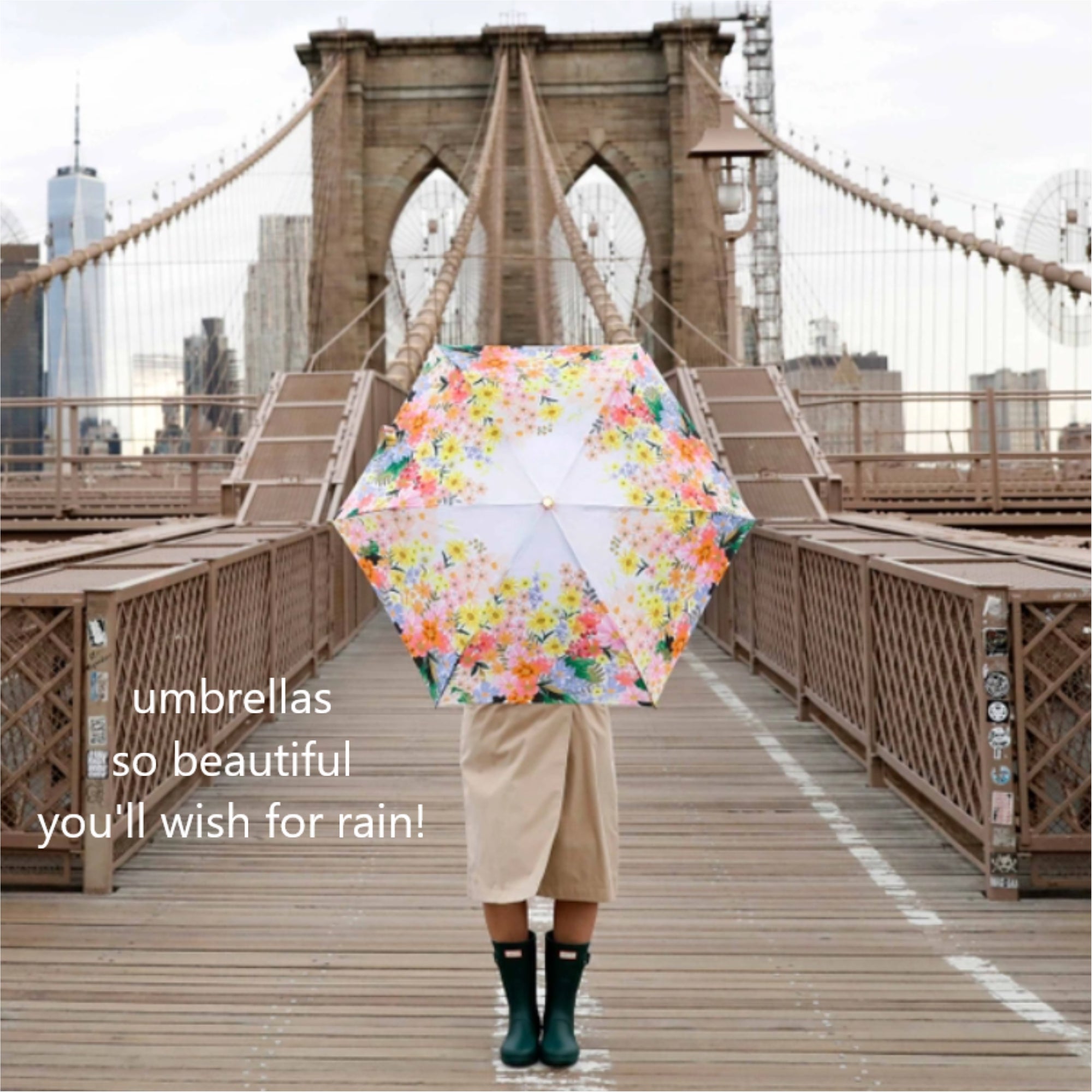 rifle umbrella floral