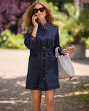 Gina Denim Jude Dress Connally jilli boutique