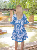 Isla Payal Jilli Boutique LISBON MINI SUNFLOWER BLUE Dress
