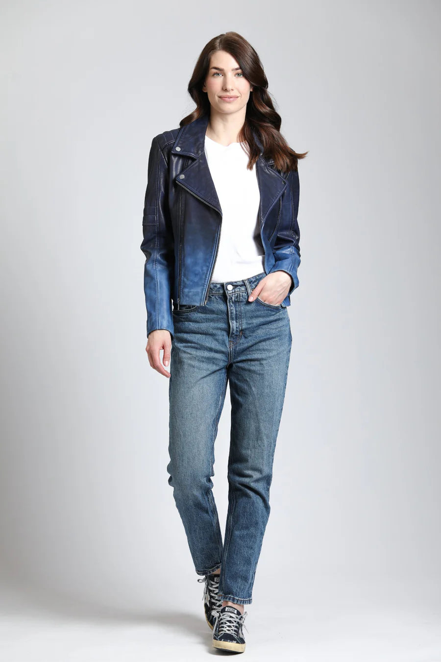 uptown eleven jacket jilli boutique Dip Dyed Lamb Leathe gorgeous womens