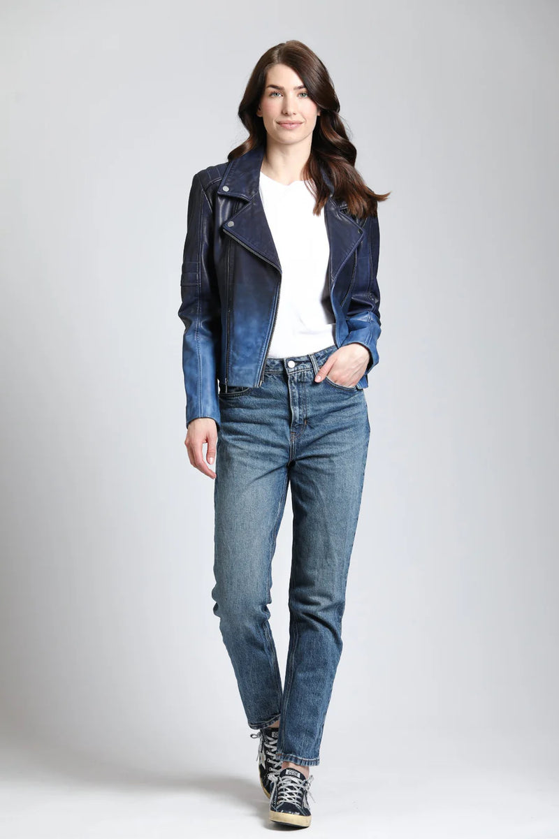 uptown eleven jacket jilli boutique Dip Dyed Lamb Leathe gorgeous womens
