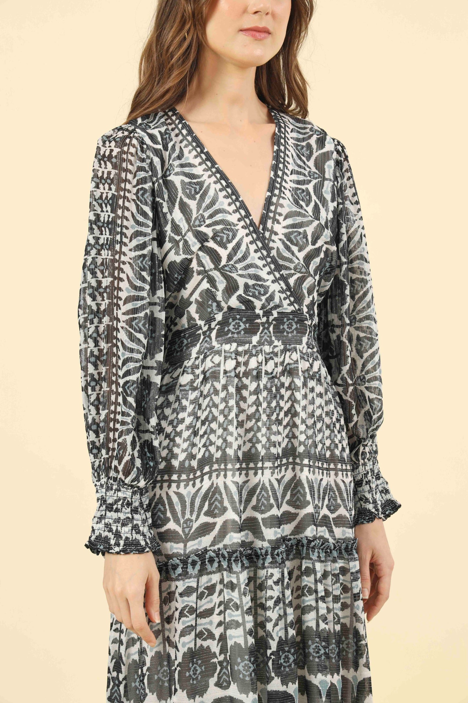 Omika Jilli Boutique sloan zadie tuxedo maxi dress