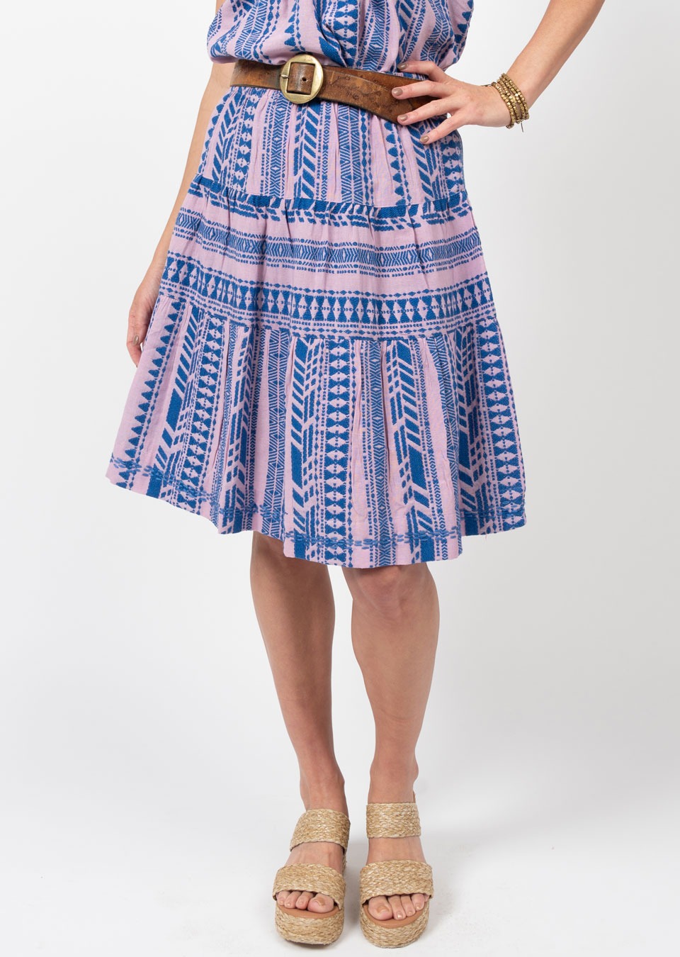 Tiered stiched hem skirt ivy jane jilli 