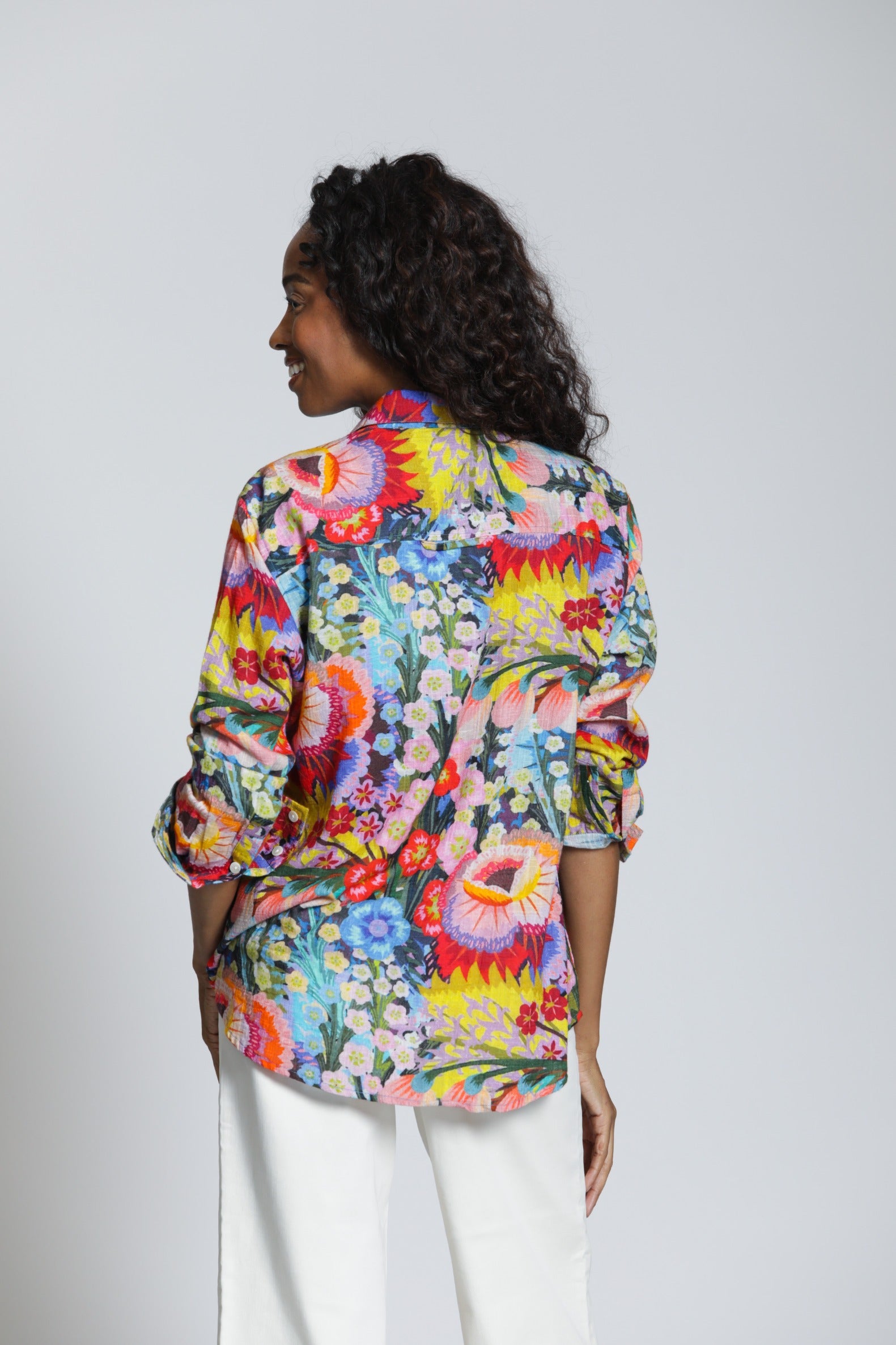 Boyfriend Shirt APNY Jilli Boutique Blue Multi