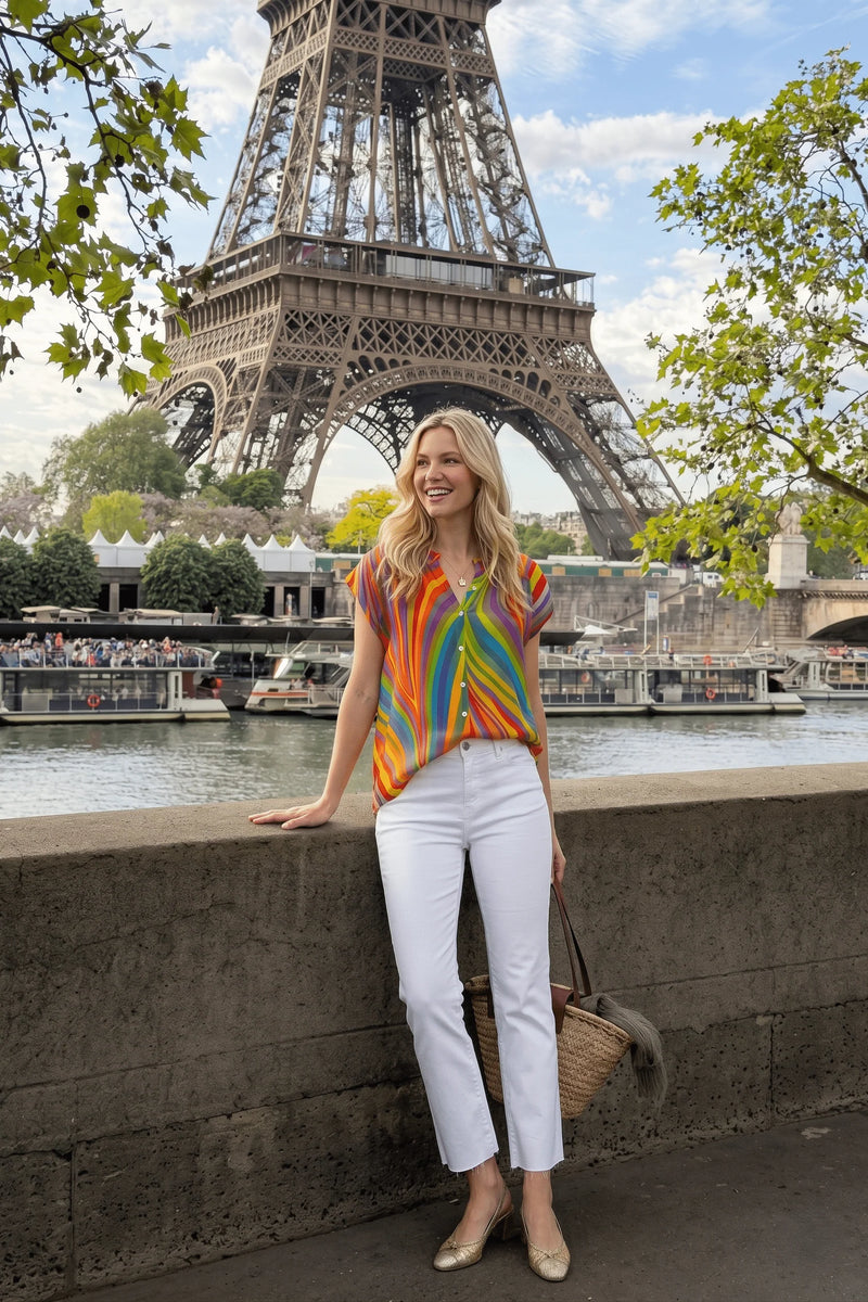 Cap Sleeve Shell Top Multi APNY Jilli Boutique
