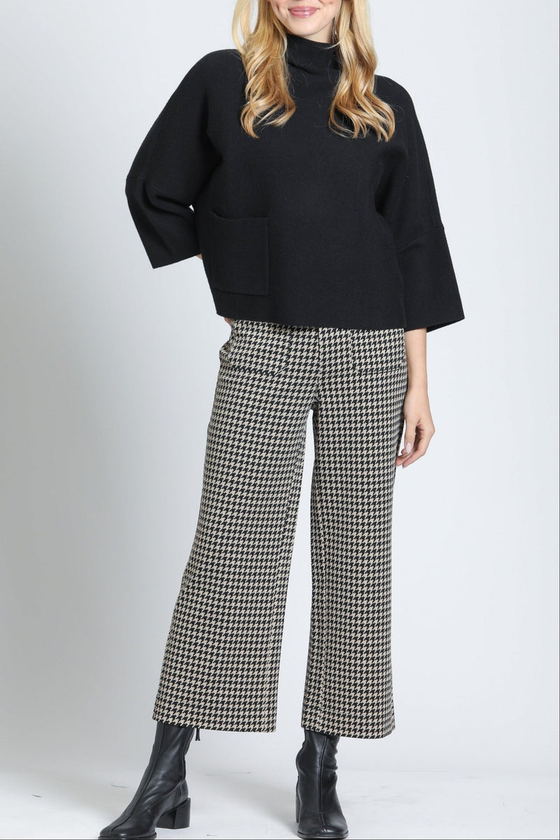 APNY Funnel Neck Sweater Black Jilli Boutique
