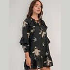 Aether Concept Short Black Cotton Dress Jilli Boutique Greek Buckhead