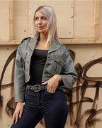 Britta Multi Studded Leather Belt amsterdam heritage Jilli Boutique  
vintage silver buckle