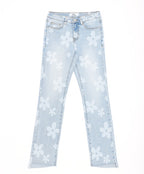 Mid Rise Straight Jeans Daisy Print Jilli Boutique