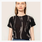 Black and White Tee Top Cotton Jilli Boutique 