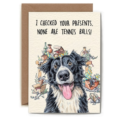 TENNIS BALLS BIRTHDAY GREETING CARD