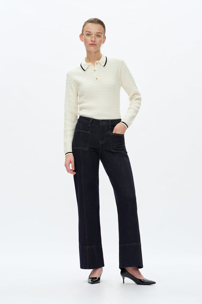 Katia Mid Rise Wide Leg