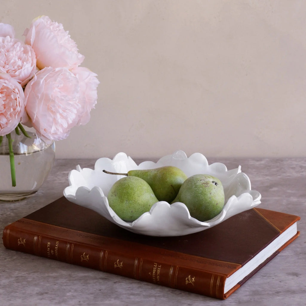 VIDA COLETTE MEDIUM BOWL, WHITE Jilli Boutique Beatrice Ball Buckhead