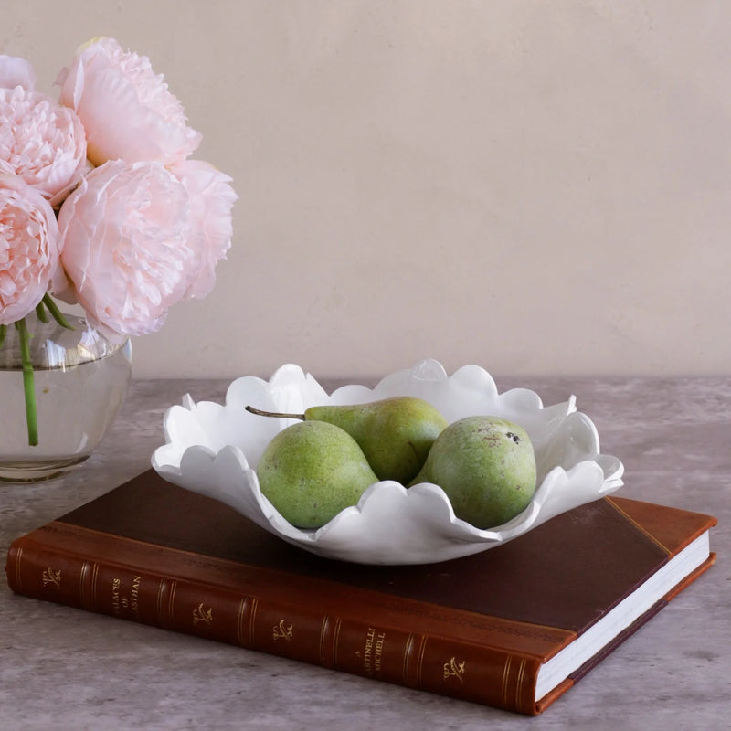 VIDA COLETTE MEDIUM BOWL, WHITE Jilli Boutique Beatrice Ball Buckhead
