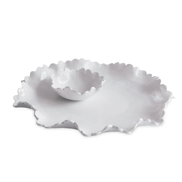 BEATRIZ BALL VIDA Colette Round Platter with Mini Dip Bowl (White) Jilli