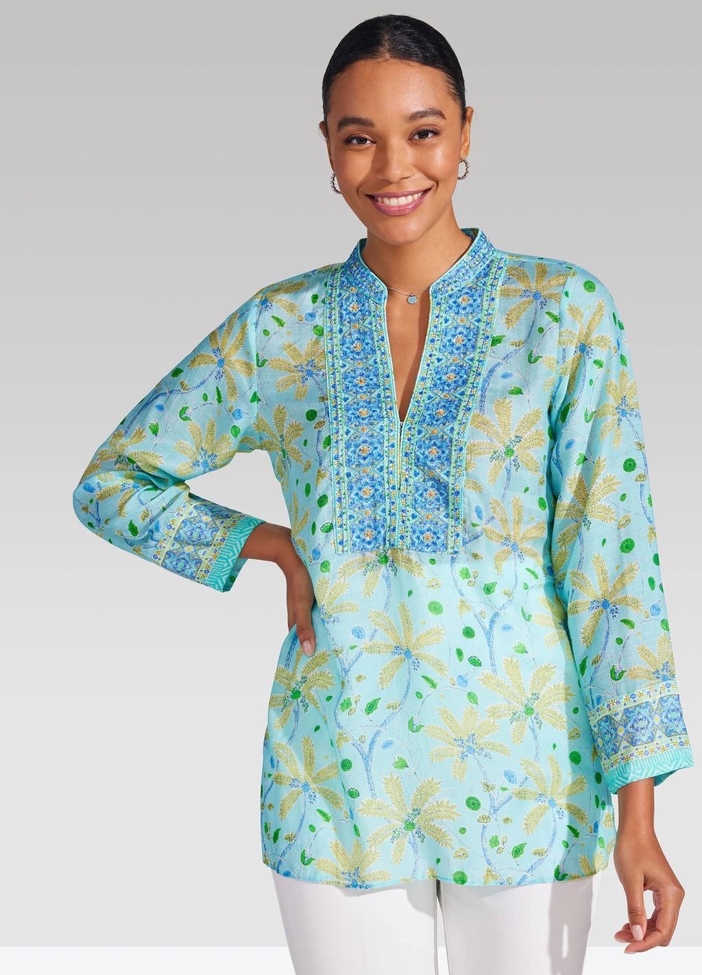Bella Tu Tunic Darcy Jilli Boutique Atlanta Turquoise