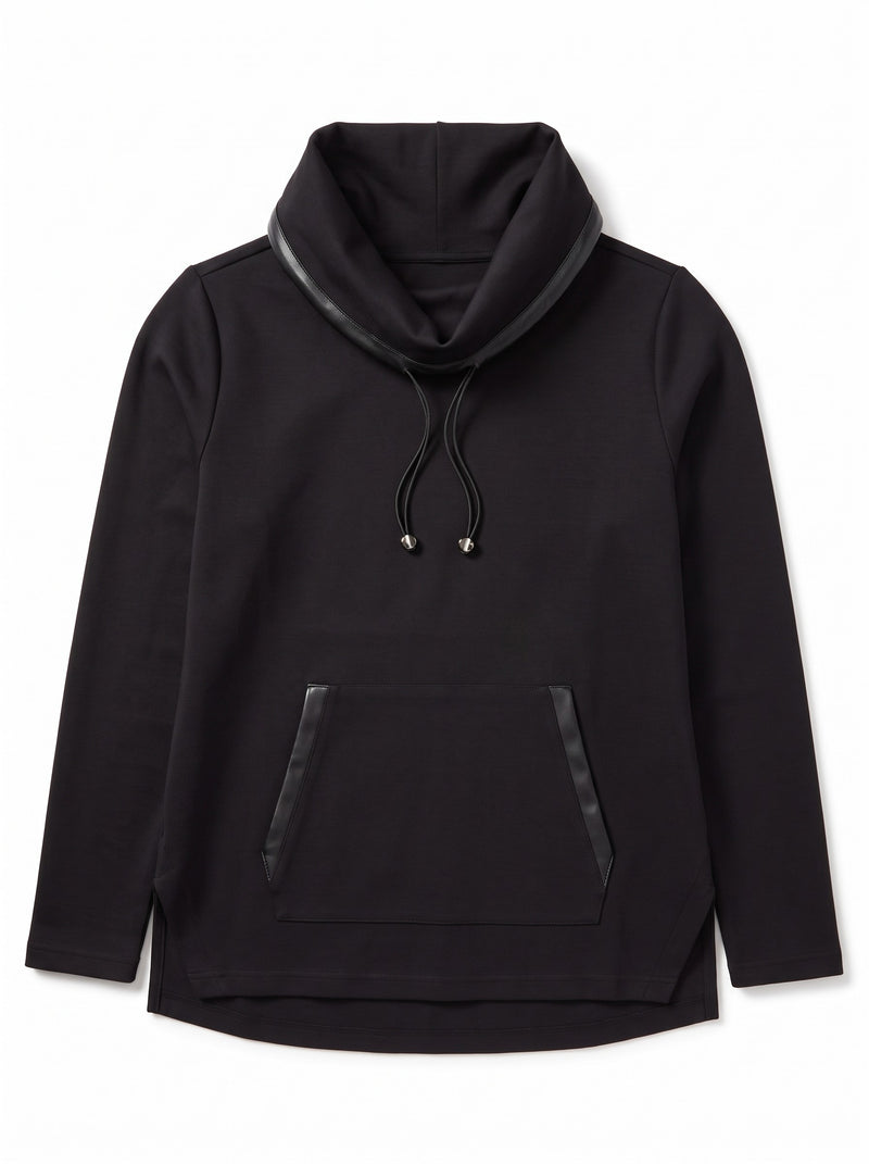 The black Nikki Jones Pullover Top at Jilli Boutique