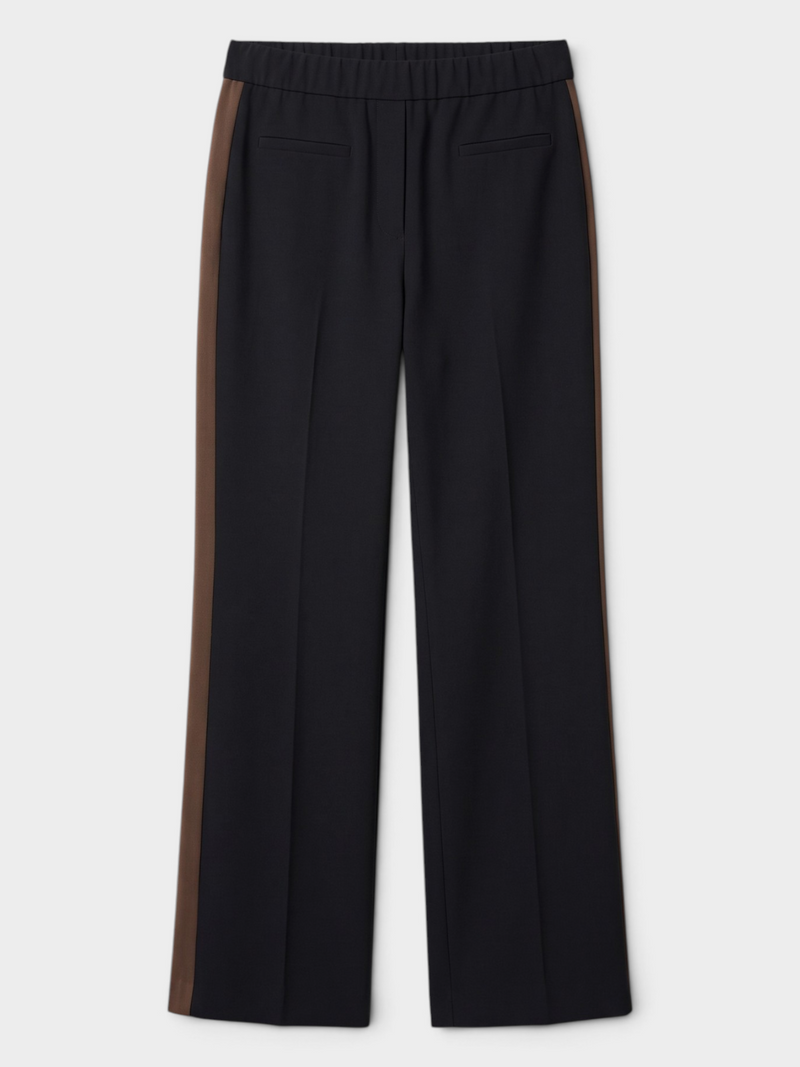 Reese Striped Pull On Pants in Black
