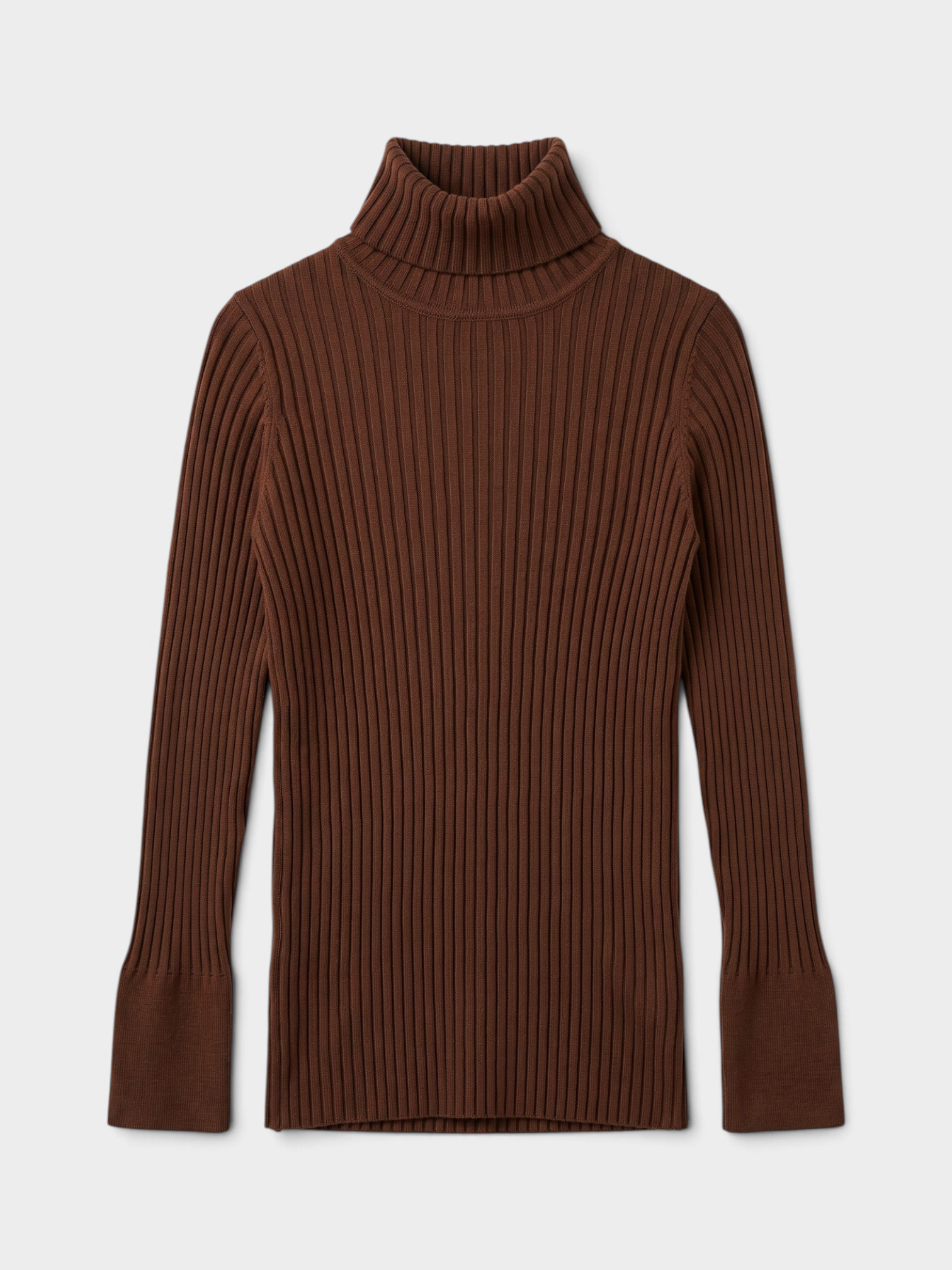 Cotton Cashmere Turtleneck Brown