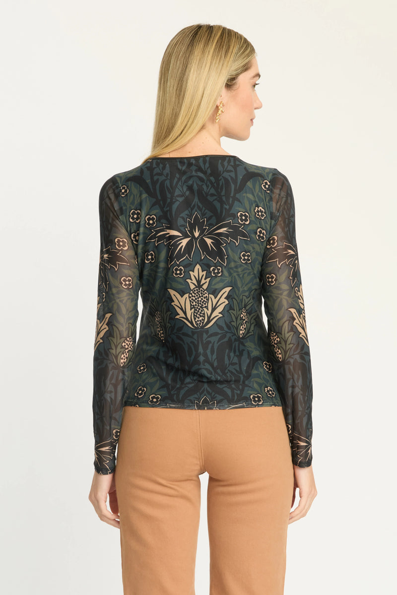 Cos Top in Safari Garden Moonless Night Caballero Collection Jilli Boutique Buckhead Chastain Square