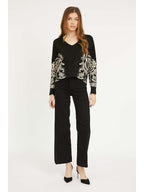 Krista Sweater Top in Zebra Fern