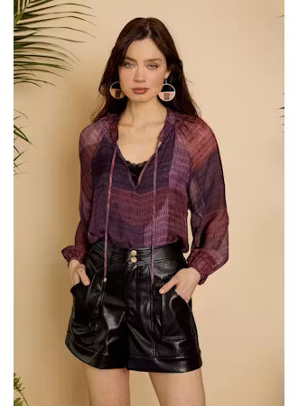 Caballero Collection Jilli Boutique Sophie Top Dusky Geo CA2456 Buckhead