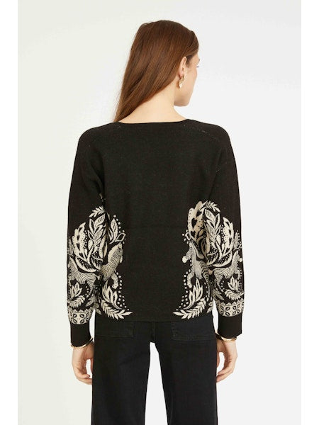 Krista Sweater in Zebra Fern CABALLERO collection jilli boutique dunwoody