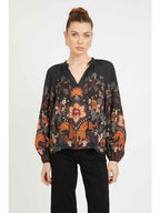 Sophie Top in Leopard Peony Jilli Boutique Caballero