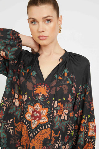 Leopard Peony Top Caballero Jilli Boutique