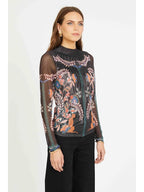 Marta Mesh Top in Zulu Prince Cheetah Caballero Collection Jilli Boutique Atlanta