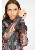 Marta Mesh Top in Zulu Prince Cheetah Caballero Collection Jilli Boutique