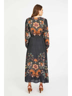 Molly Dress in Leopard Peony Caballero Collection Jilli Boutique