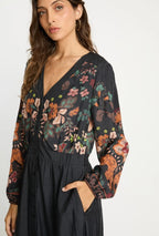 Molly Dress in Leopard Peony Caballero Collection Jilli Boutique Chastain Square