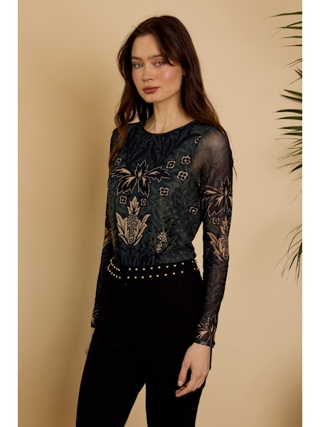 Cos Top in Safari Garden Moonless Night Caballero Collection Jilli Boutique