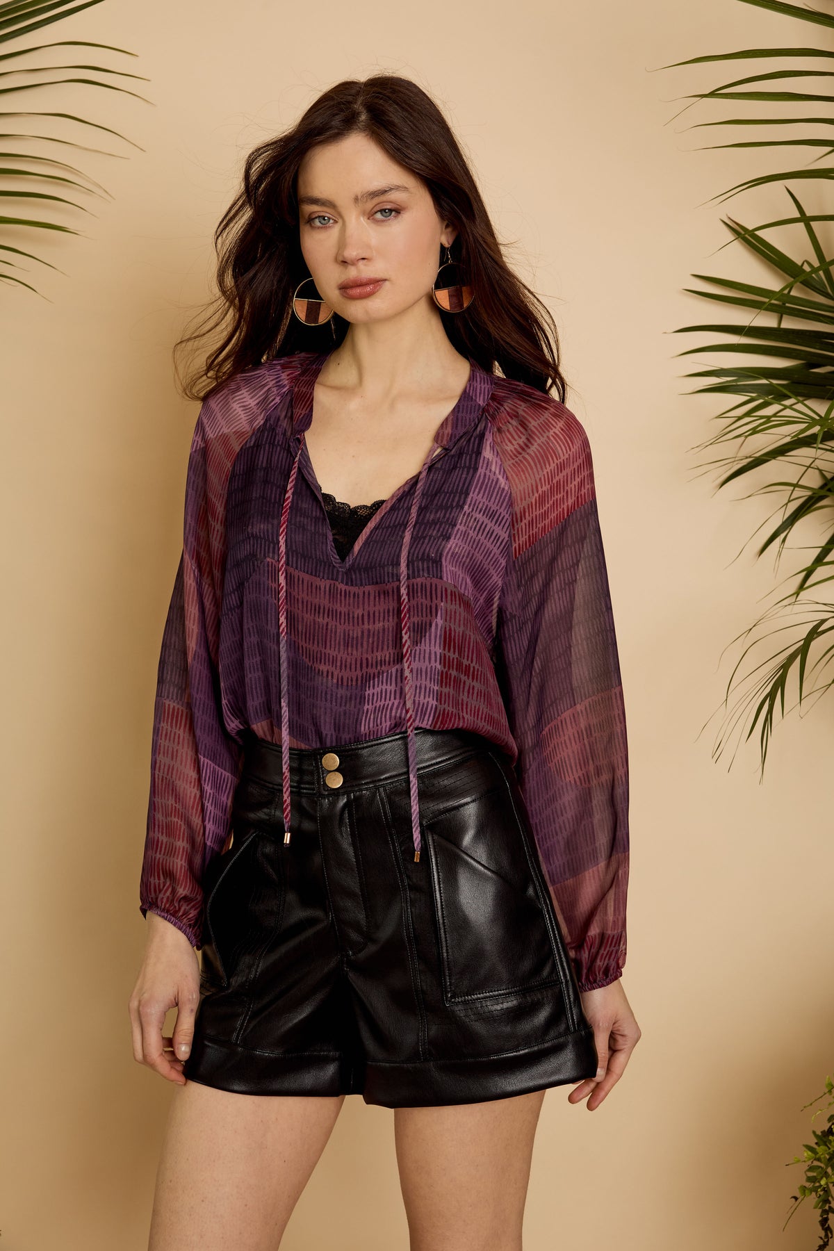 Caballero Collection Jilli Boutique Sophie Top Dusky Geo