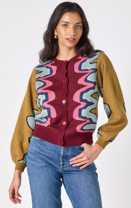 Colson Cardigan in Serpentine Crosby By Molly Burch Jilli Boutique
