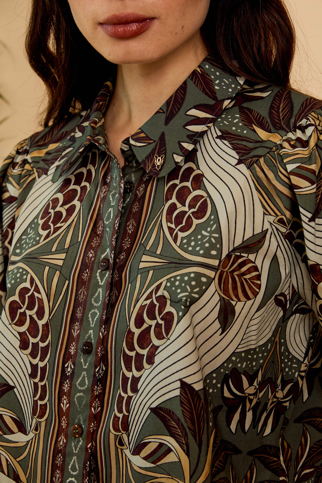 Caballero Collection Jilli Boutique Anissa Top in Vintage Tapestry Buckhead