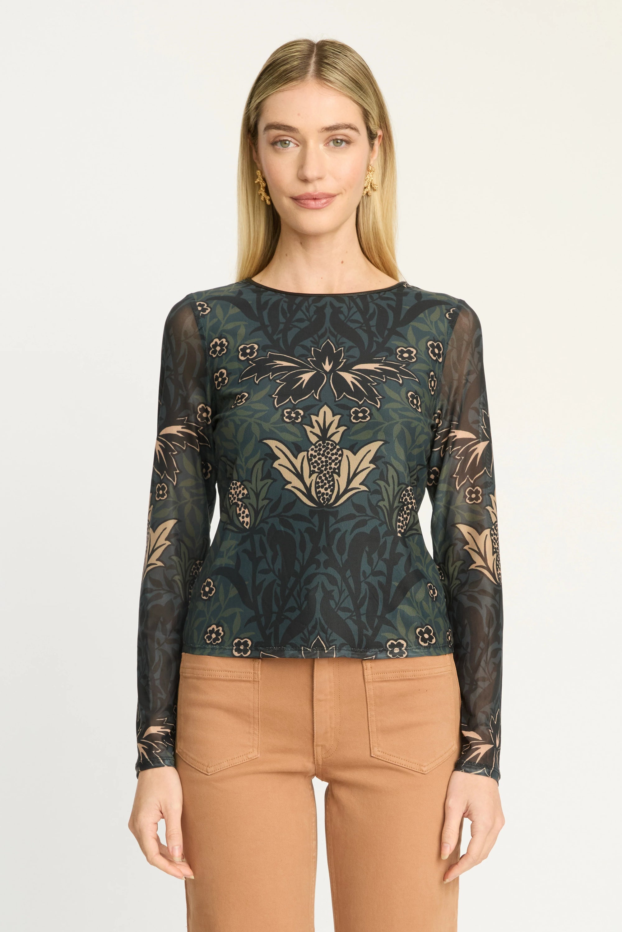 Cos Top in Safari Garden Moonless Night Caballero Collection Jilli Boutique Dunwoody
