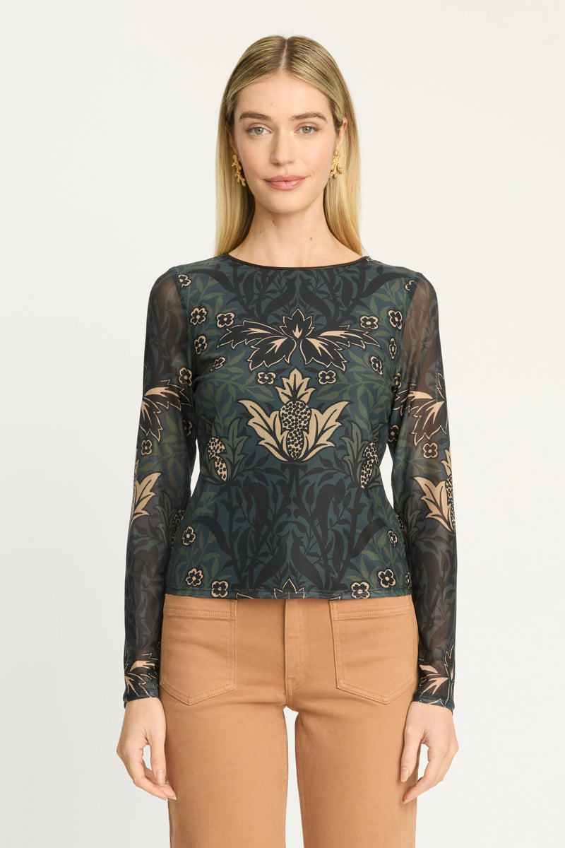 Cos Top in Safari Garden Moonless Night Caballero Collection Jilli Boutique Dunwoody