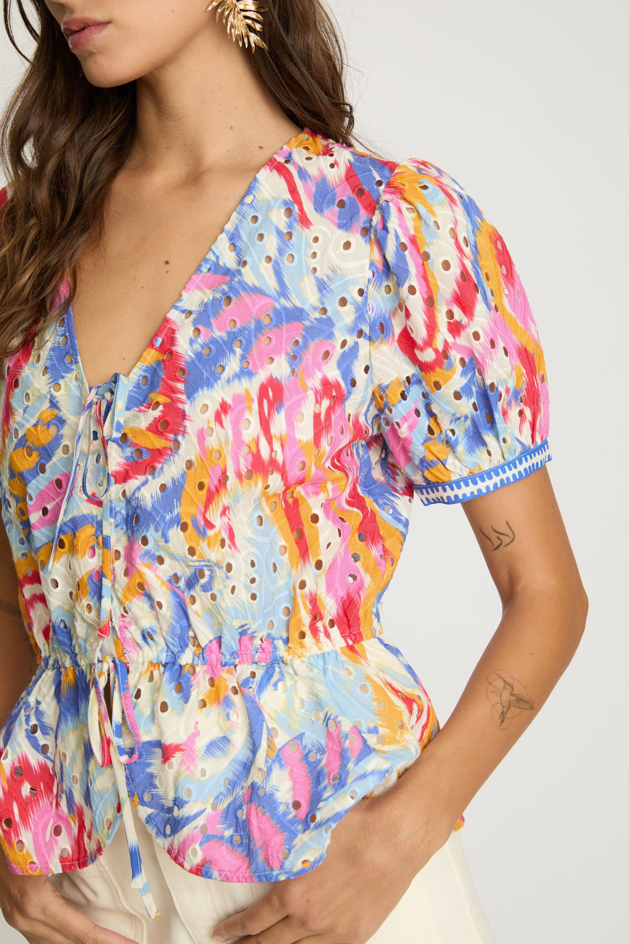 Rhea Top in Vivid Garden Caballero Collection Jilli Boutique Buckhead