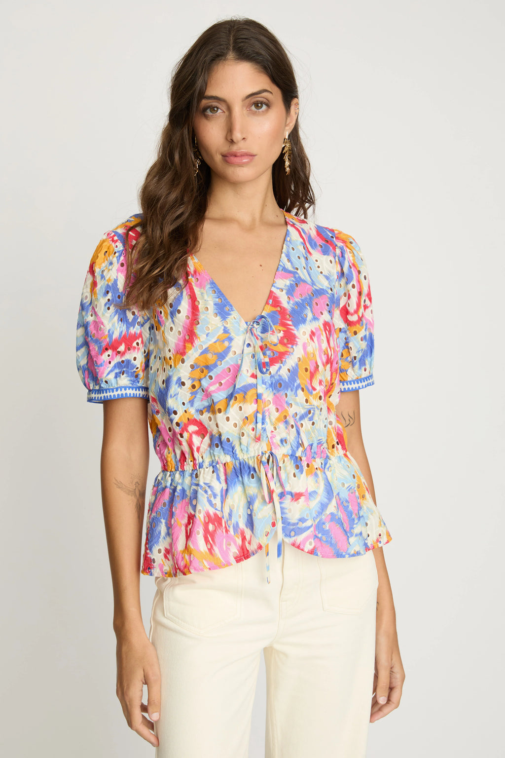 Rhea Top in Vivid Garden Caballero Collection Jilli Boutique