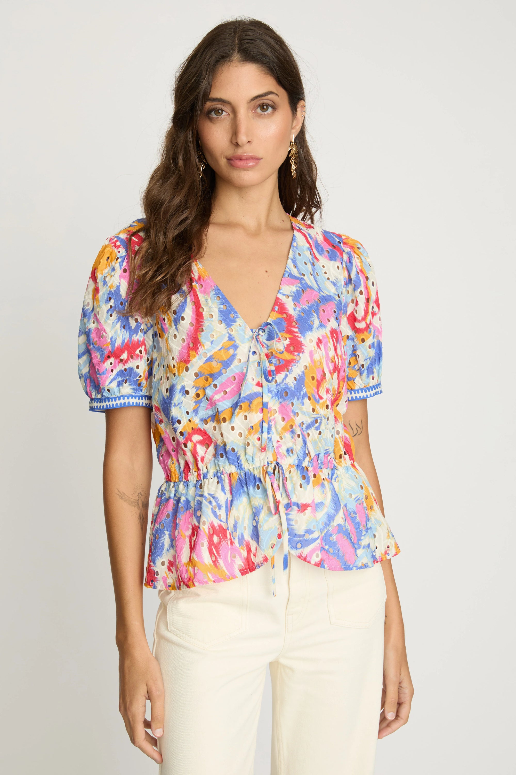 Rhea Top in Vivid Garden Caballero Collection Jilli Boutique
