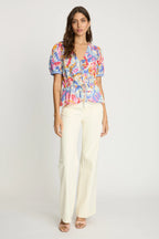 Rhea Top in Vivid Garden Caballero Collection Jilli Boutique Atlanta